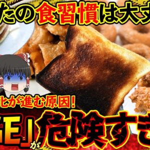 【ゆっくり解説】爆速で老化が進行する食べ方は●●！体内から”コゲ”ていく「AGE」について