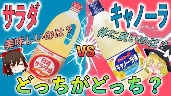【ゆっくり解説】サラダ油とキャノーラ油の違いについて 実は認知症の危険も！？決定的な違いが…