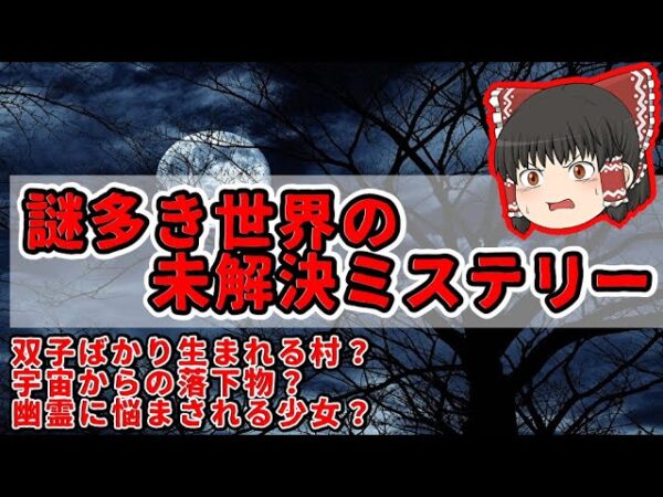 【双子だらけの村】未だ明かされない世界の未解決ミステリー【ゆっくり解説】