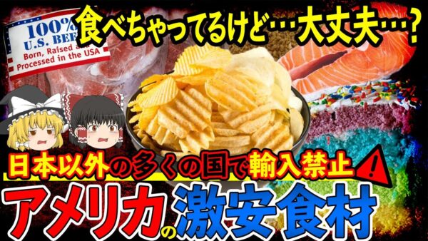 【ゆっくり解説】海外では禁止されている？アメリカの激安食材たちについて