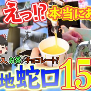 【ゆっくり解説】子どもの頃の夢！水道からジュースが出るご当地蛇口15選