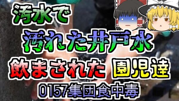 【ゆっくり解説】幼稚園で謎の集団腹痛が発生 その原因は井戸水にしみ込んだ汚水...『幼稚園集団O157食中毒』【1990年】