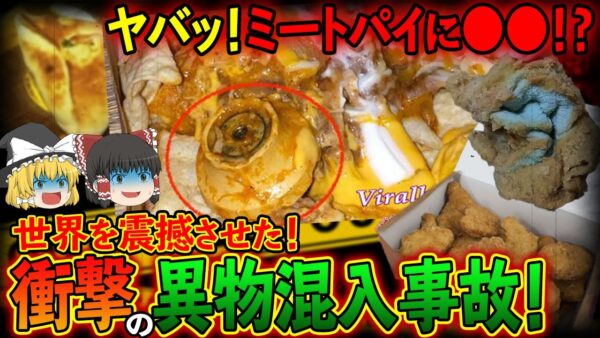 【ゆっくり解説】世界を震撼させた衝撃の異物混入事故！ミートパイに○○の衝撃が走る！