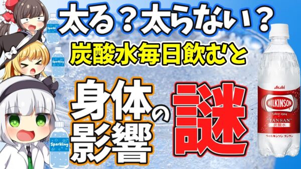 【ゆっくり解説】炭酸水を毎日飲むとどうなる⁉ウィルキンソンは体に悪いというウワサとダイエット効果について！