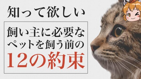 【ゆっくり解説】知ってほしい ペットを飼う前の12の約束・心構え