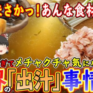 【ゆっくり解説】まさかのあんな食材まで！？意外すぎる世界の「出汁」事情について
