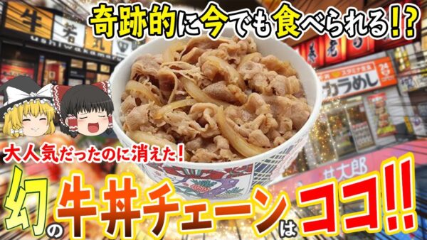 【ゆっくり解説】大人気だったのに突如消えた幻の牛丼チェーンについて