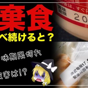 【ゆっくり解説】廃棄食を毎日食べたるとどうなる？賞味期限が切れた食べ物の安全性について