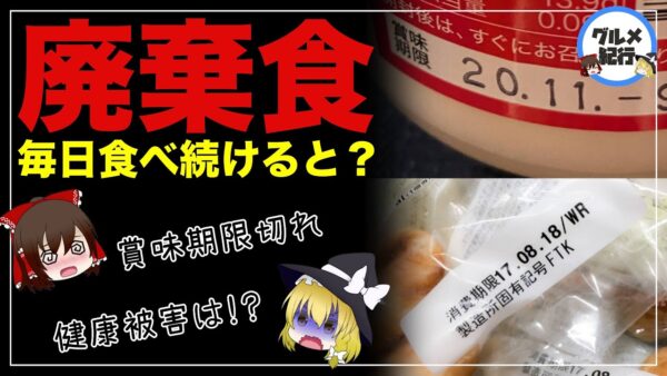 【ゆっくり解説】廃棄食を毎日食べたるとどうなる？賞味期限が切れた食べ物の安全性について