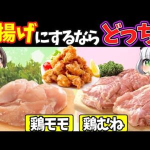 【ゆっくり解説】唐揚げ作るなら鶏胸肉？鳥モモ肉？違いを徹底解説！美味しい揚げ方も！