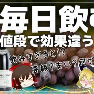 【ゆっくり解説】毎日ワインを飲むとどうなる？高価な物と安い物の違いについて