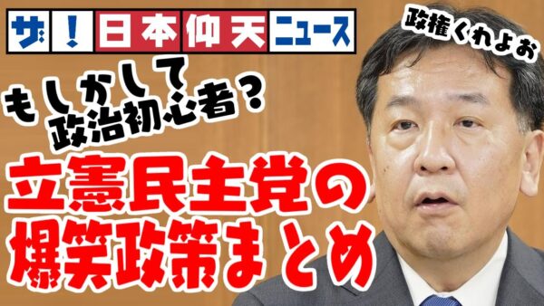 ザ・日本仰天ニュース！立憲民主党と枝野のやべー政策集【ゆっくり解説】