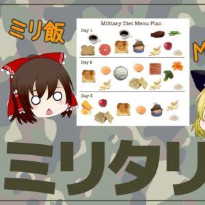 【ゆっくり解説】ミリタリーダイエットのメニューが厳し過ぎてヤバい？軍人の食事について