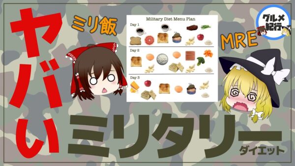 【ゆっくり解説】ミリタリーダイエットのメニューが厳し過ぎてヤバい？軍人の食事について