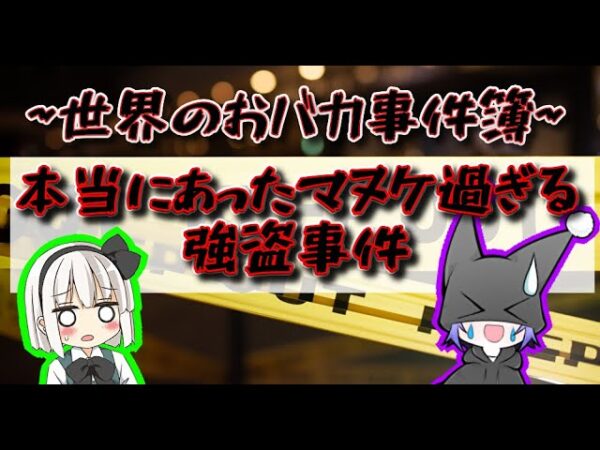 【おバカ事件簿】世界のマヌケ過ぎる強盗事件【ゆっくり解説】