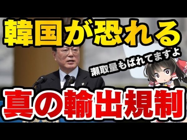 韓国仰天ニュース！韓国が恐れる本当の輸出規制とは？【ゆっくり解説】