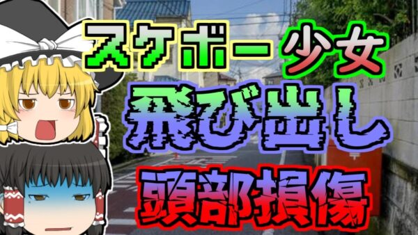【1999年】スケボーに乗った少女 飛び出した先には乗用車...運悪く頭を巻き込まれ…「スケートボード飛び出し」【ゆっくり解説】