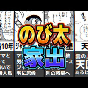 【家出①】10年も！？何度ものび太が家出する理由！【ドラえもん雑学】