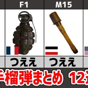 【武器解説】第一次大戦で使用された手榴弾まとめ・12選