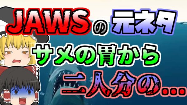 【1916年】突然水に引き込まれた男性 救出されたときには両脚を失っており…『ホホジロザメ襲撃』【ゆっくり解説】