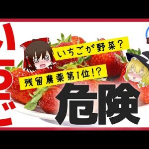 【ゆっくり解説】いちごは残留農薬が多いってホント？食べ過ぎると危険？