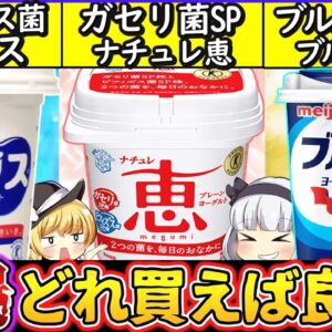 【ゆっくり解説】乳酸菌食品史上人気のヨーグルトであるブルガリヤ、ビヒダス、ナチュレ恵は全くの別物だった⁉︎