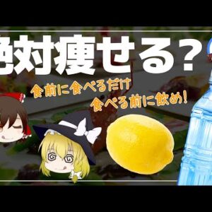 【ゆっくり解説】食事前に食べると絶対痩せる物とは？オススメ食品・飲料について