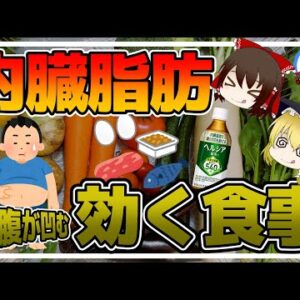 【ゆっくり解説】ジョギングより効果的！1週間で劇的にお腹が凹む！内臓脂肪が勝手に落ちる食べ物について