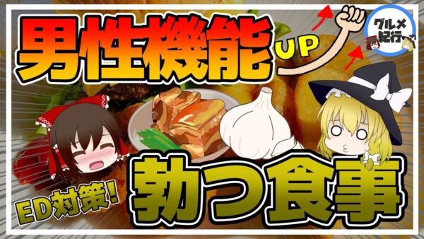 【ゆっくり解説】その食事が原因？40代50代の男性機能にかかわる食べ物について