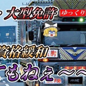 【ゆっくり解説】中型・大型免許　受験資格緩和してもねぇ～～～【資格】