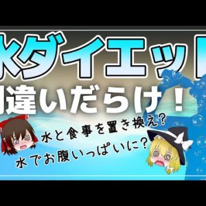 【ゆっくり解説】毎日水だけ！？間違いだらけの水ダイエット！？ご飯代わりなる件の真相について