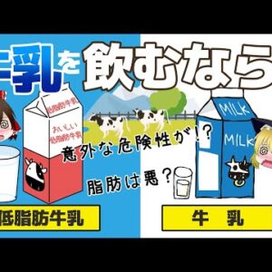 【ゆっくり解説】低脂肪牛乳は危険！？脂肪は悪じゃない！普通の牛乳との違いとは！？