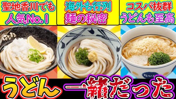 【ゆっくり解説】うどんチェーン史上人気の丸亀製麺・はなまる・なか卯の違いが面白すぎる！