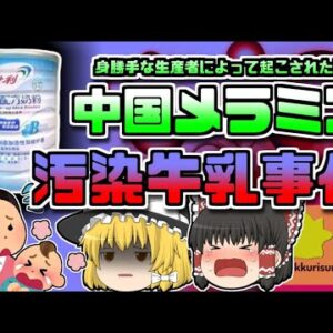 【2008年中国】突然血尿を出した数万人の赤ちゃん 原因は恐ろしい食品偽装によって生まれた『汚染粉ミルク』だった【ゆっくり解説】