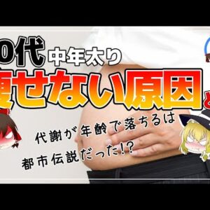 【ゆっくり解説】30代40代は注意！中年太りの原因は「代謝の衰え」ではなかった！年太りしない人の特徴5選