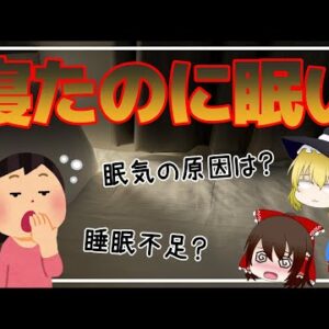 【ゆっくり解説】夜しっかり寝ても日中眠い理由とは？原因と対策について