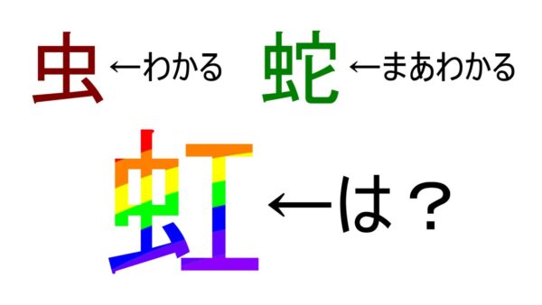 みじカメの話 6話　「虹」はなぜ虫へんなのか。