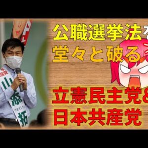 【政治まとめ】立憲民主党＆共産党が公職選挙法違反をしている件