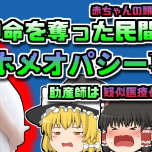 【2009年山口】脳出血で亡くなった長女…原因はホメオパシー信仰助産師の暴走だった【ゆっくり解説】