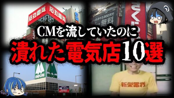 【ゆっくり解説】CMも流れていたのに…。有名だったのに潰れた電気店10選