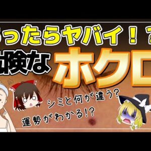 【ゆっくり解説】顔にあったら人生終了？今すぐ確認！危険なホクロの見わけ方について