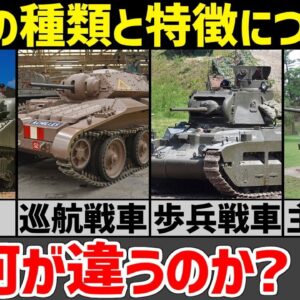 【兵器解説】何が違う？戦車の種類・特徴について分かりやすく説明する。WW2の戦車