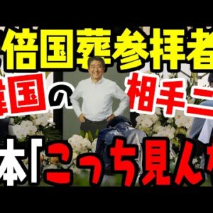 韓国報道｢安倍国葬参拝者がウリの相手ニダ！｣日本「帰れよ」【ゆっくり解説】