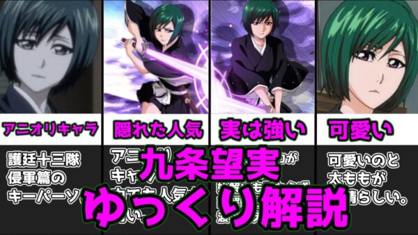 【ゆっくり解説】護廷十三隊侵軍篇のキーパーソン 九条望実【BLEACH】