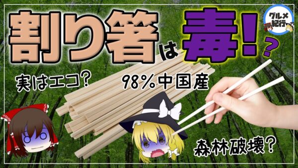 【ゆっくり解説】割りばしは危険？森林破壊？実はよく知らない割り箸！SDGsに貢献していた！