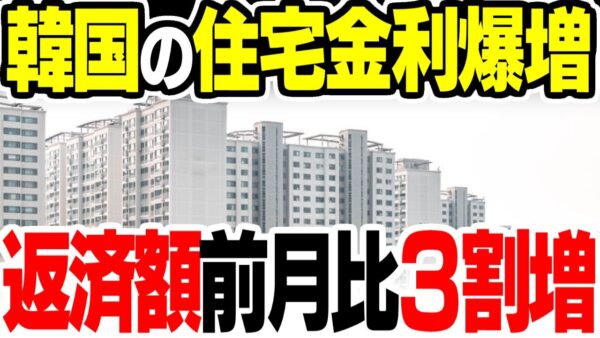 利上げ地獄の韓国、借金返済額が1ヶ月で1 3倍へ【ゆっくり解説】