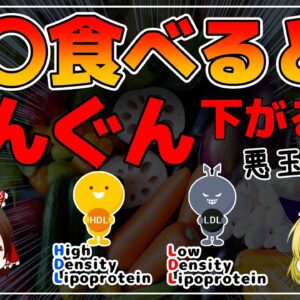 【ゆっくり解説】悪玉コレステロールを下げる食べ物7選！運動やダイエットより効果的？