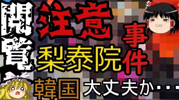ゆっくり解説　韓国ハロウィンするも梨泰院で大事故？！動画閲覧注意