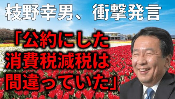 枝野幸男の激ヤバ発言から見る、立憲民主党に投票すべきでない理由