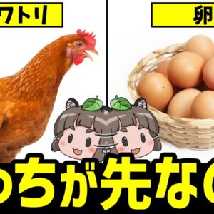 【ジレンマ】「ニワトリが先か、卵が先か」結局どっちが先なの？
